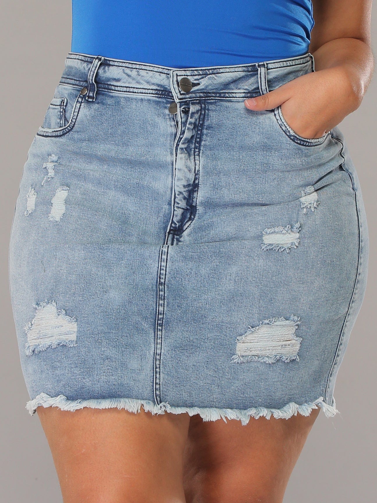 Slay Butt Lift Jean Skirt 14174