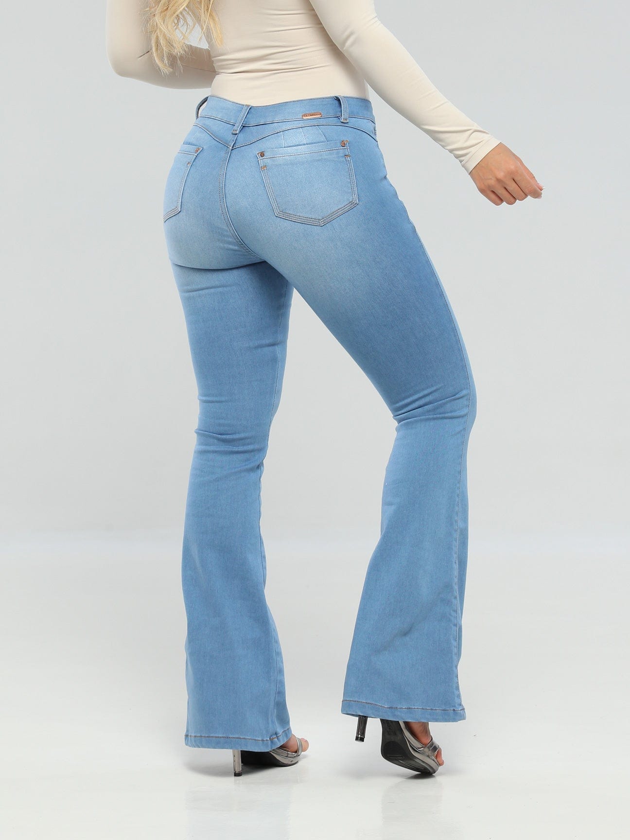 Colombian Fajas Slim Blue Jeans Butt Lifter Stretch Levanta Cola Skinny  Curvy