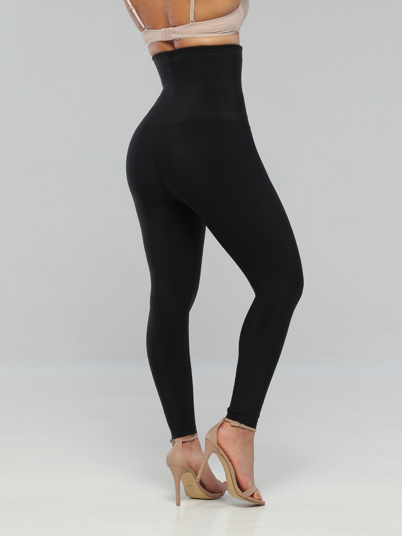 High Waisted Smoothing Leggings with Butt Lifter & Built-In Faja CBL023