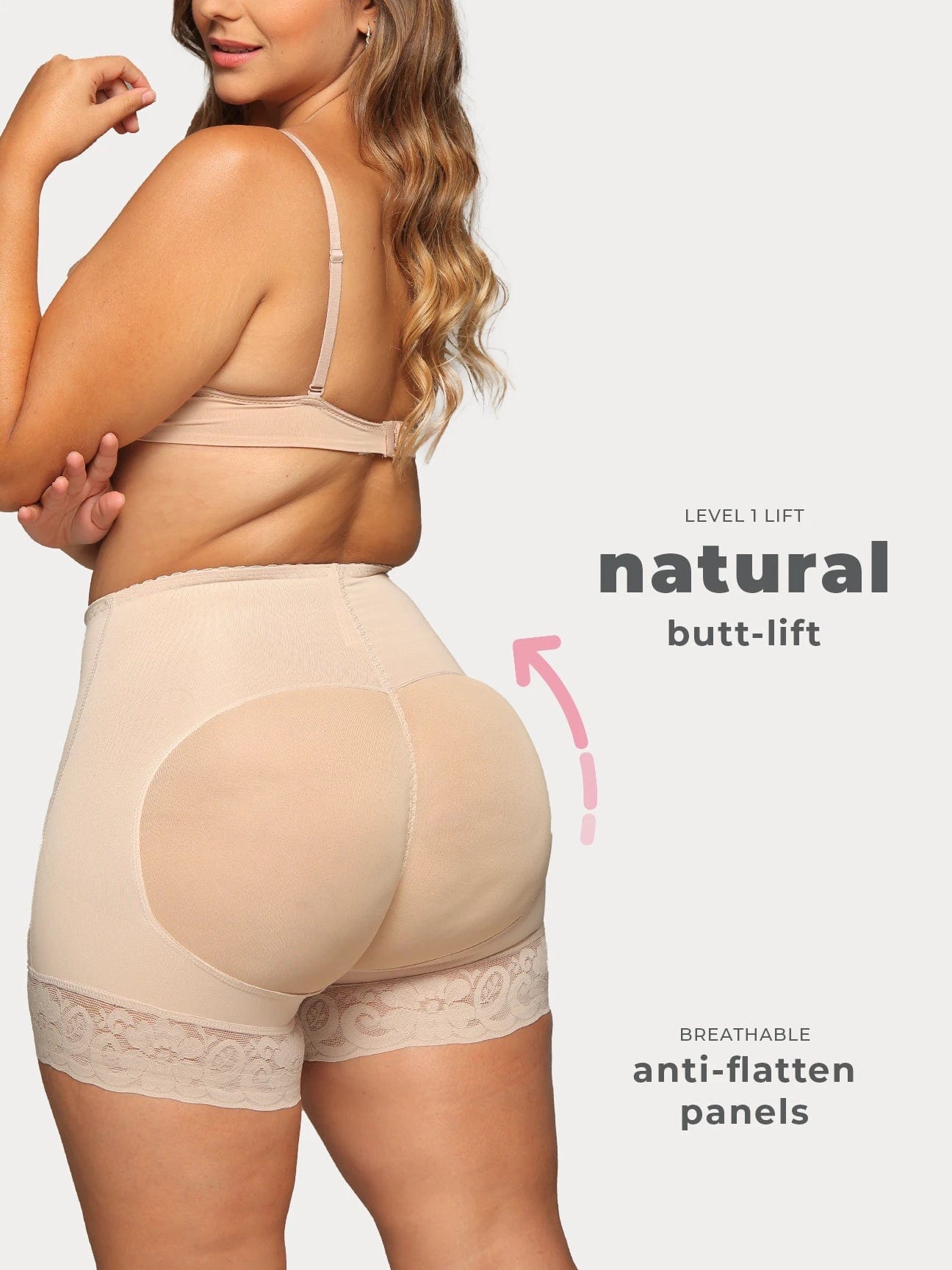 High Waisted Natural Lift Shorts 8044