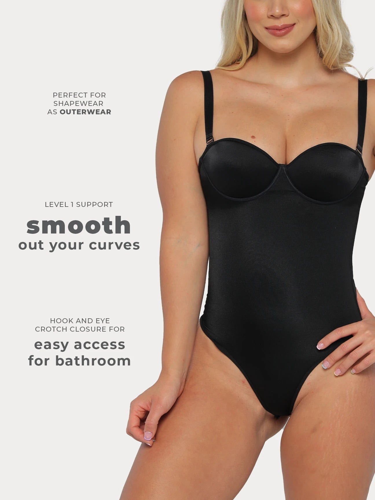 Smoothing Bustier Bodysuit with Thong NS507