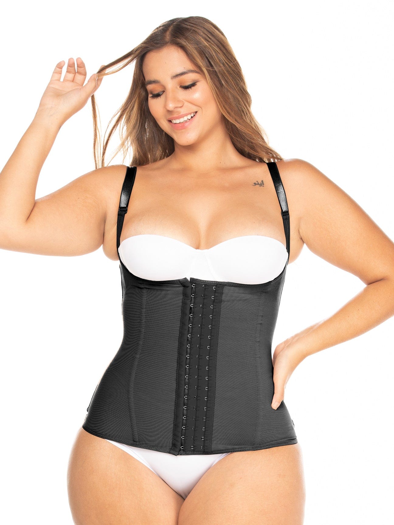 Semi Chaleco Cintura Cincher Con Ganchos Centrales NS173