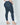 Sasha Butt Lift Dark Blue Ripped Skinny Jeans lower body back view.