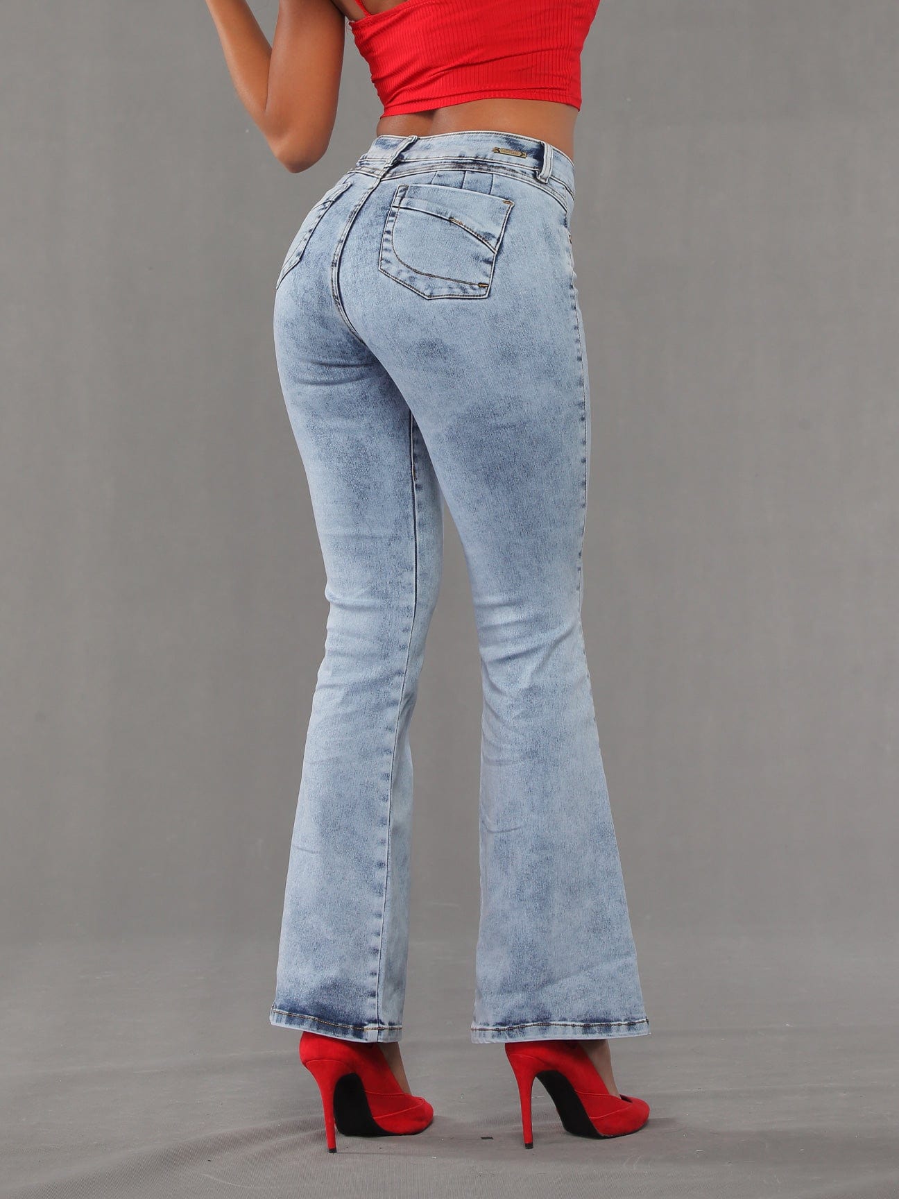 Booty Lifting High Waist Jeans (Medium Wash)- FINAL SALE - ShopperBoard