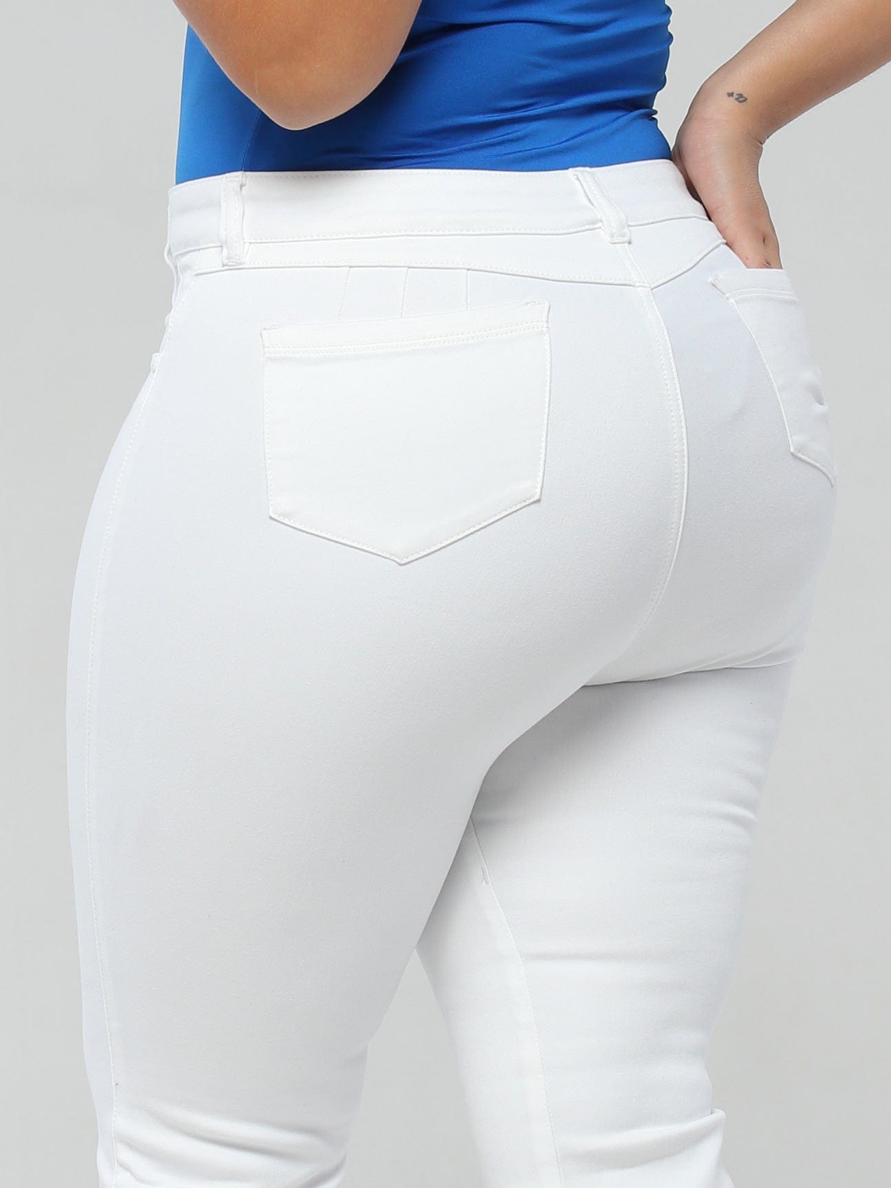 White Christmas Butt Lift Jeans 14233
