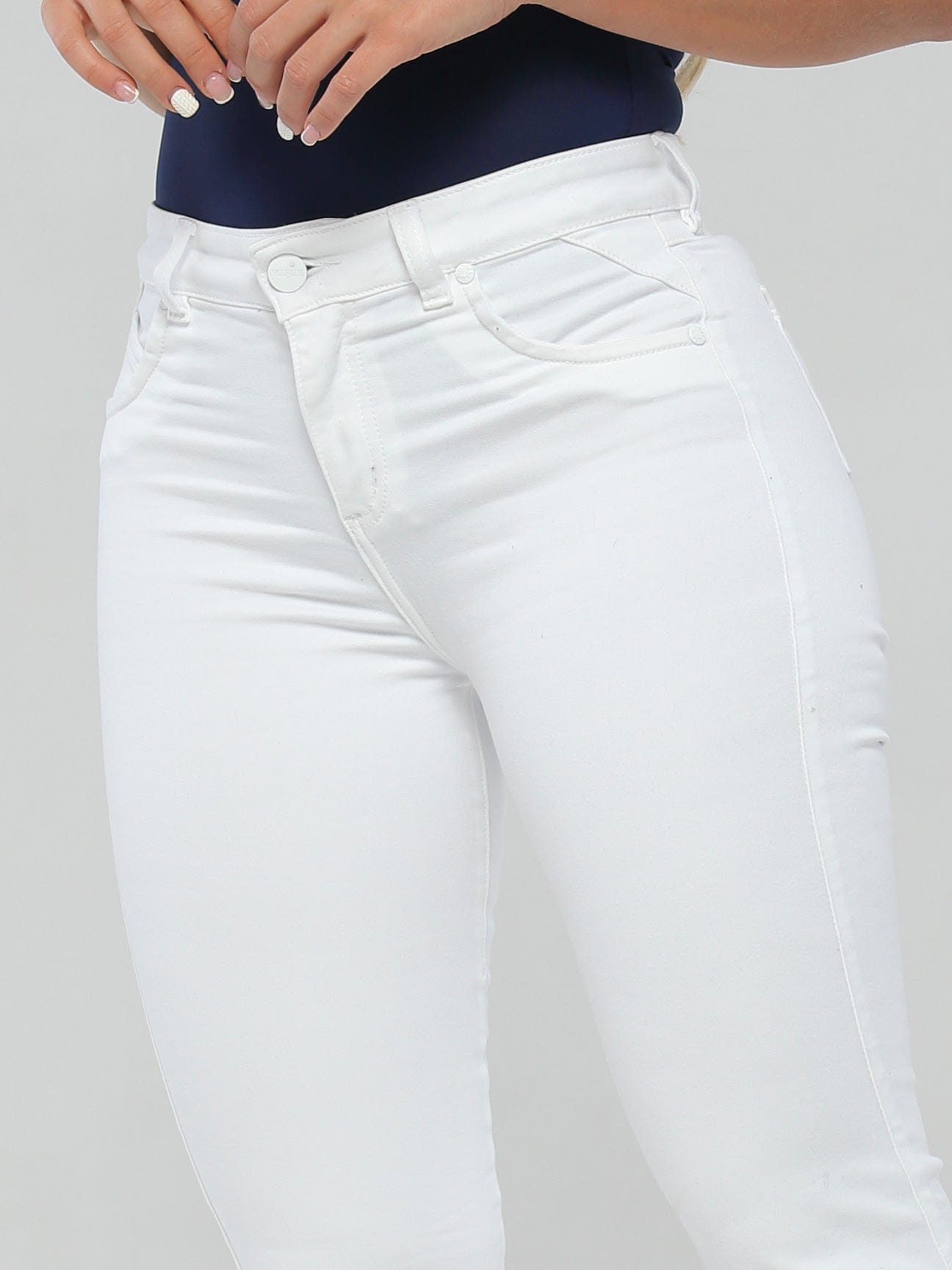 White Christmas Butt Lift Jeans 14233