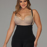 Full view of black high waist body shaper.