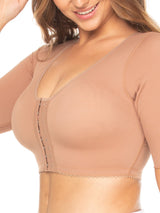Side view look of the long sleeved shapewear bra.