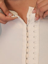 Strapless Powernet Hourglass Body Shaper with Butt Lift hook functionality.