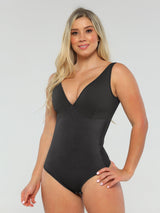 Body negro de escote corazón con control de barriga NS507